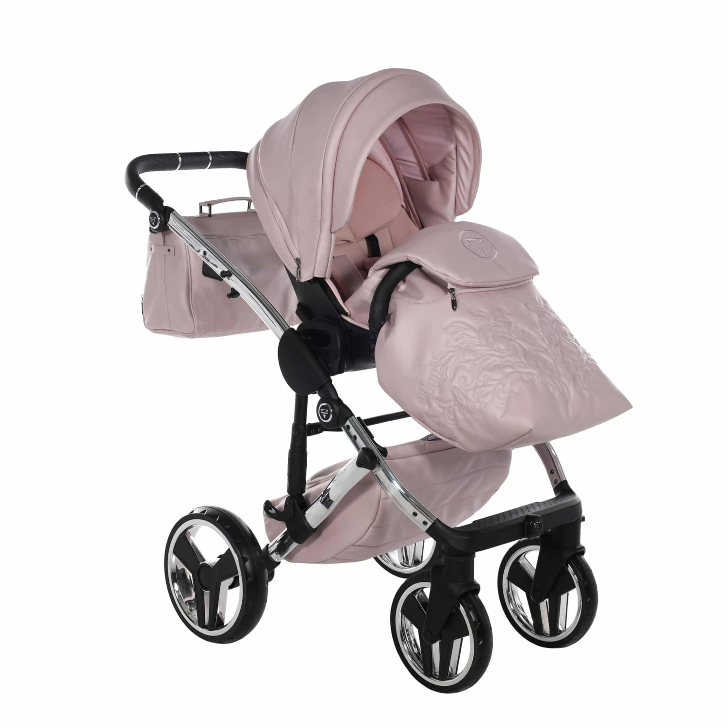 Junama Handcraft Enzo 2 In 1 Pram – Pink 5 Junama Handcraft Enzo 2 In 1 Pram – Pink - Image 3