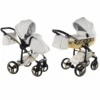 Junama Handcraft Enzo 2 In 1 Pram – White Gold -Baby Supplies 2in1 3