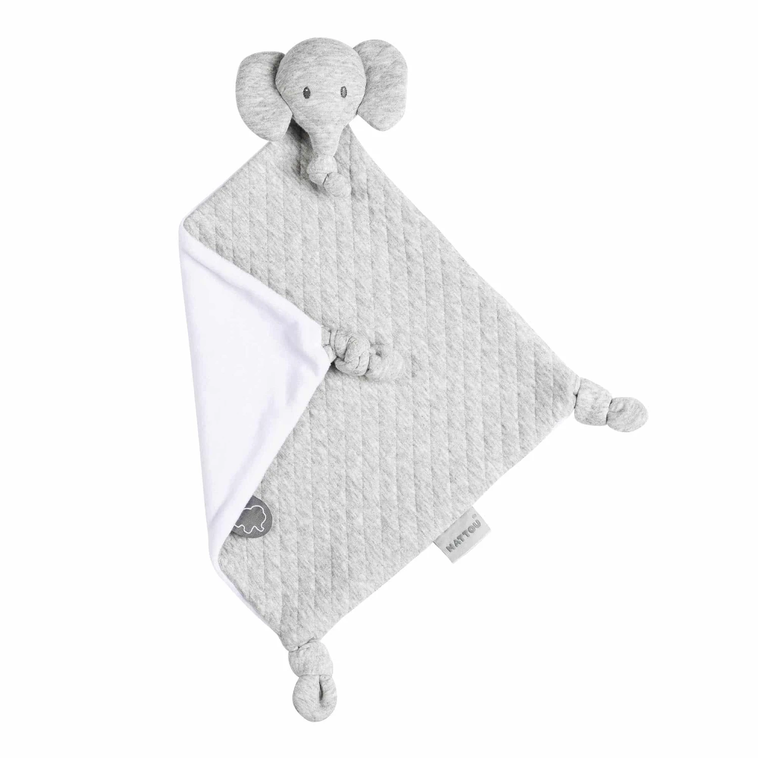 Nattou Tembo Elephant Doudou Grey 3 Nattou Tembo Elephant Doudou Grey