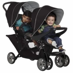 Graco Stadium Duo Tandem Stroller – Black/Grey -Baby Supplies 6L99BGRU Stadium Duo Tandem Black Grey Image 5