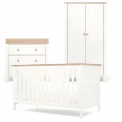Mamas & Papas Wedmore 3 Piece Nursery Room Set – White/Natural -Baby Supplies 89907