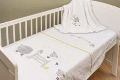Tutti Bambini Modena Cot Bed – Grey Ash/White -Baby Supplies 9882CS Counting Sheep 3 Piece Bedding Set scaled 9