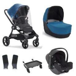 Baby Jogger City Sights Deep Teal Stroller Everything Bundle