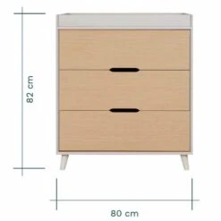 Tutti Bambini Fika 2 Piece Room Set – Light Oak/White Sand -Baby Supplies BDNFJMGTKY 2