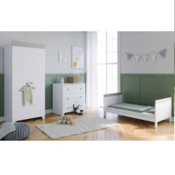 The Belstone 3 Piece Nursery Room Set White And Grey -Baby Supplies Belstone White Grey Toddler Bed Room Set 2 scaled 1