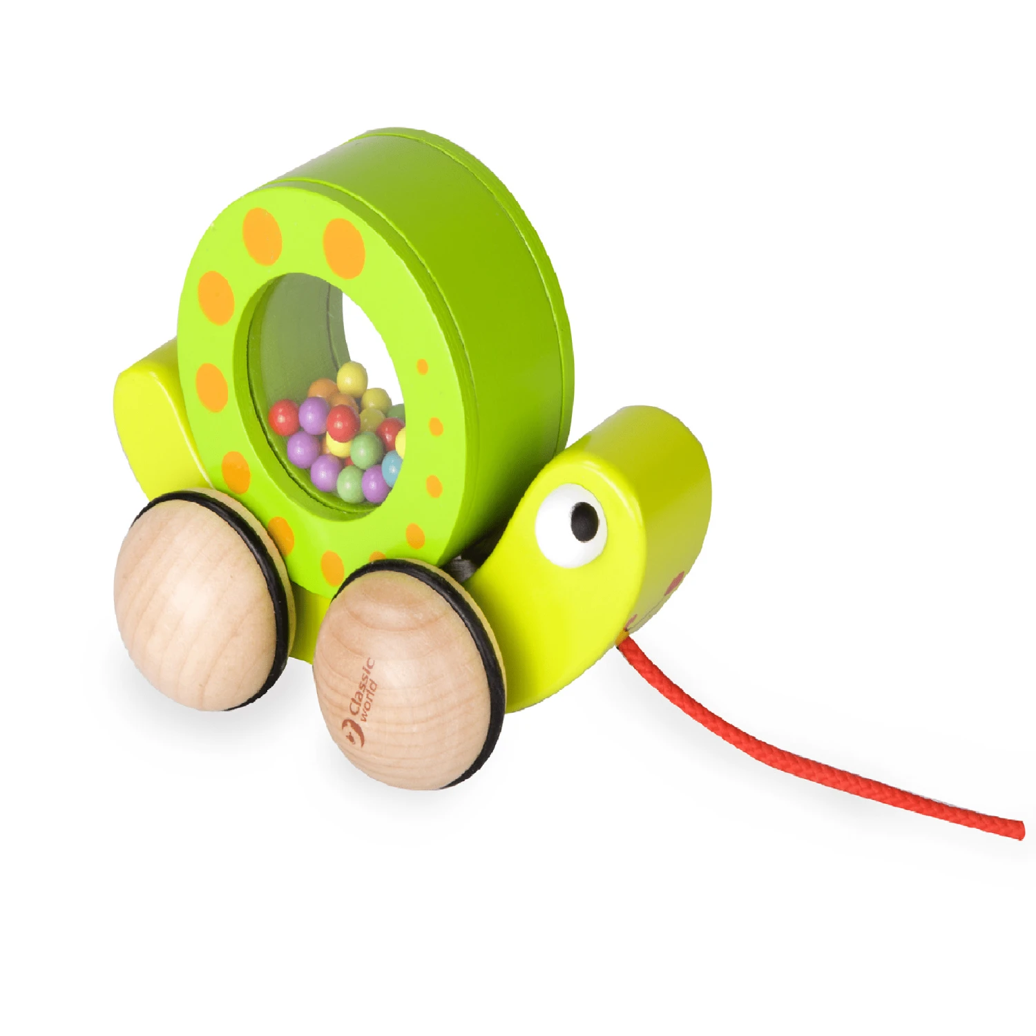 Classic World Pull Snail And Rattle 3 Classic World Pull Snail And Rattle
