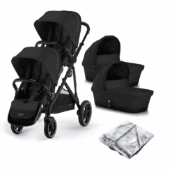 Cybex Gazelle S Twin Pushchair Moon Black With Carrycots