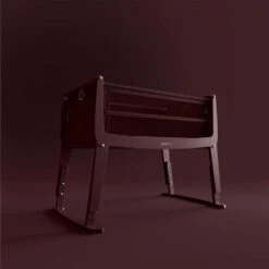 SnuzPod Studio Bedside Crib With Mattress Rome Burgundy -Baby Supplies DBHRTU 1