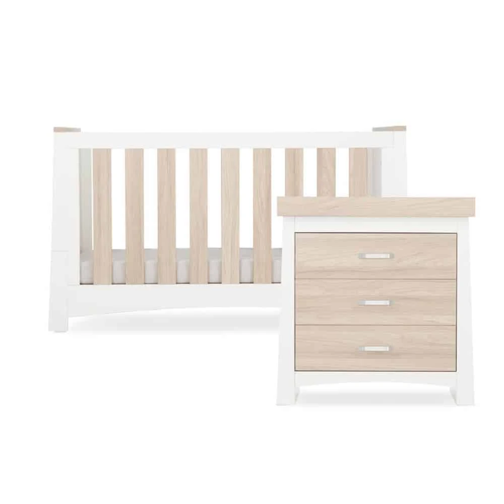 CuddleCo Ada 2 Piece Nursery Furniture Set – White And Ash 4 CuddleCo Ada 2 Piece Nursery Furniture Set – White And Ash - Image 2
