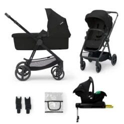 Kinderkraft 4in1 Newly Travel System With Isofix Base Black