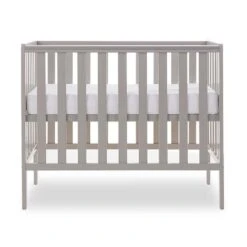 Obaby Bantam Space Saver Cot And Fibre Mattress – Warm Grey -Baby Supplies GJTU67 1