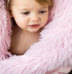 Bizzi Growin Blush Pink Koochicoo Fluffy Baby Blanket -Baby Supplies GU