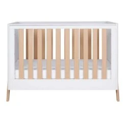 Tutti Bambini Fuori Mini Cot Bed White & Light Oak 17 Tutti Bambini Fuori Mini Cot Bed White & Light Oak -Baby Supplies GWT 3