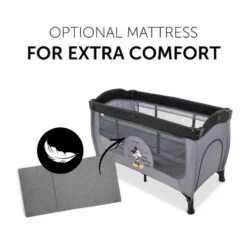 Hauck Sleep N Play Center – Mickey Mouse Grey -Baby Supplies HRY57 1