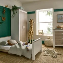 CuddleCo Ada 3 Piece Nursery Furniture Set – White And Ash -Baby Supplies HTY6 1