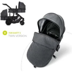 Hauck Duett 3 Carrycot – Melange Black -Baby Supplies Hauck Duett 3 Carrycot Melange Black2