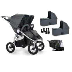 Bumbleride Indie Twin Ultimate Twin Bundle – Dawn Grey