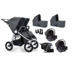 Bumbleride Indie Twin Ultimate Travel System Bundle – Dawn Grey