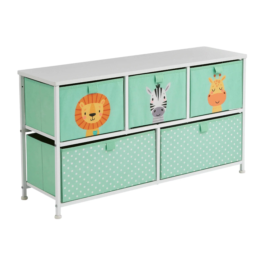 Liberty House Toys Jungle 5 Drawer Kids Storage Chest 4 Liberty House Toys Jungle 5 Drawer Kids Storage Chest - Image 2