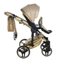 Junama Dolce 3 In 1 Travel System – Gold -Baby Supplies Junama Dolce 2 in 1 Pram Rose Gold 4 1