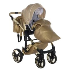Junama Dolce 4 In 1 Travel System/Isofix Base – Gold 10 Junama Dolce 4 In 1 Travel System/Isofix Base – Gold -Baby Supplies Junama Dolce 2 in 1 Pram Rose Gold 5