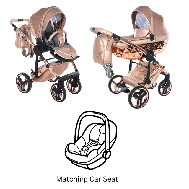 Junama Dolce 3 In 1 Travel System – Rose Gold 3 Junama Dolce 3 In 1 Travel System – Rose Gold