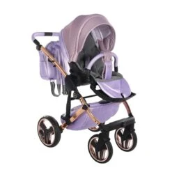 Junama Dolce 3 In 1 Travel System – Lilac Rose Gold -Baby Supplies Junama Dolce Pram Lilac Rose Gold 1