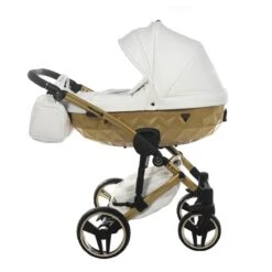 Junama Fluo Individual Pram – Satin White Gold