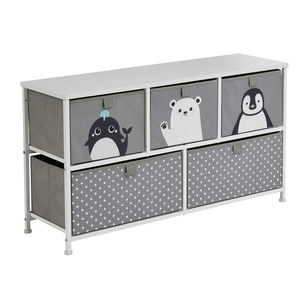 Liberty House Toys Arctic 5 Drawer Kids Storage Chest 4 Liberty House Toys Arctic 5 Drawer Kids Storage Chest - Image 2