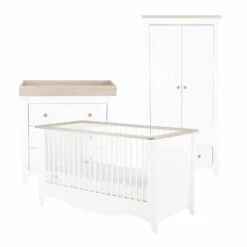 CuddleCo Clara 3 Piece Nursery Set – White/Ash 11 CuddleCo Clara 3 Piece Nursery Set – White/Ash -Baby Supplies LEi6ymgw