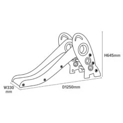 Liberty House Toys Kids Foldable Rocket Slide White -Baby Supplies LHT191WH dims 900x 1