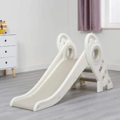 Liberty House Toys Kids Foldable Rocket Slide White -Baby Supplies LHT191WH white and grey rocket slide lifestyle 900x