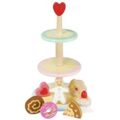 Vilac Multi Activity Wooden Kitchen Bundle -Baby Supplies Le Toy Van Three Tier Cake Stand Set 3