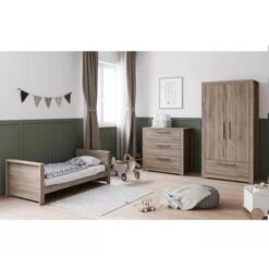 Little Acorns Ellesmere 3 Piece Room Set – Truffle/Oak -Baby Supplies Little Acorns Ellesmere 3 Piece Room set truffle oak 2