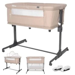 Obaby Nika 5 Piece Newborn Room Set Bundle – White Wash -Baby Supplies Lorelli Milano Crib Beige 2 2