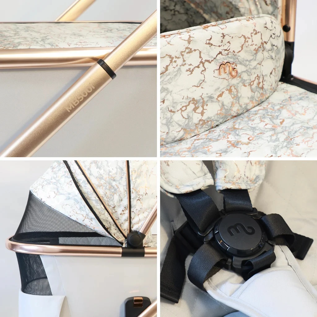 My Babiie Travel System MB500 3-in-1 – Rose Gold Marble 4 My Babiie Travel System MB500 3-in-1 – Rose Gold Marble - Image 2