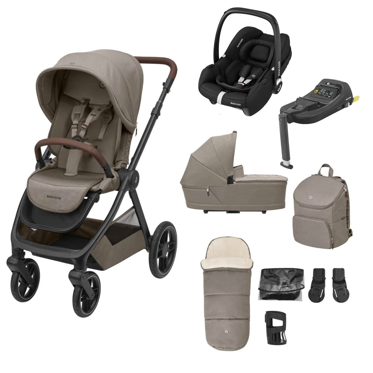 Maxi-Cosi Oxford 9 Piece Cabriofix Bundle – Twillic Truffle 3 Maxi-Cosi Oxford 9 Piece Cabriofix Bundle – Twillic Truffle