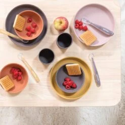 Nattou Ochre Silicone Tableware 4pc Set 9 Nattou Ochre Silicone Tableware 4pc Set -Baby Supplies NATSIL87701539485941