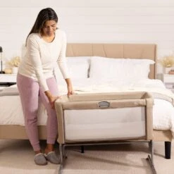 Graco Sweet2Sleep Bedside Bassinet- Oatmeal -Baby Supplies NFZJTS 3