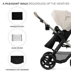 Kinderkraft MOOV 2 Travel System Grey -Baby Supplies NGYJI6