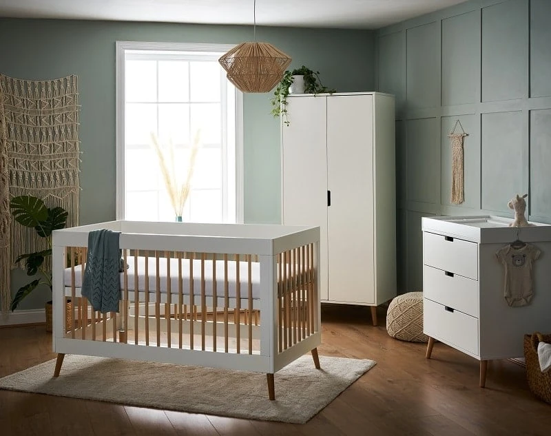 Obaby Maya Nursery Room Set/Next To Me Crib Bundle – White And Natural 3 Obaby Maya Nursery Room Set/Next To Me Crib Bundle – White And Natural