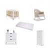 Obaby Maya Nursery Room Set/Rocking Chair Bundle – White And Natural 1 Obaby Maya Nursery Room Set/Rocking Chair Bundle – White And Natural -Baby Supplies Obaby Maya Nursery Room Set oatmalRocking Chair Bundle White and Natural