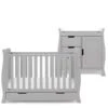Obaby Stamford Mini Cot Bed 2 Piece Room Set – Warm Grey -Baby Supplies Obaby Stamford Mini Sleigh 2 Piece Room Set Warm Grey