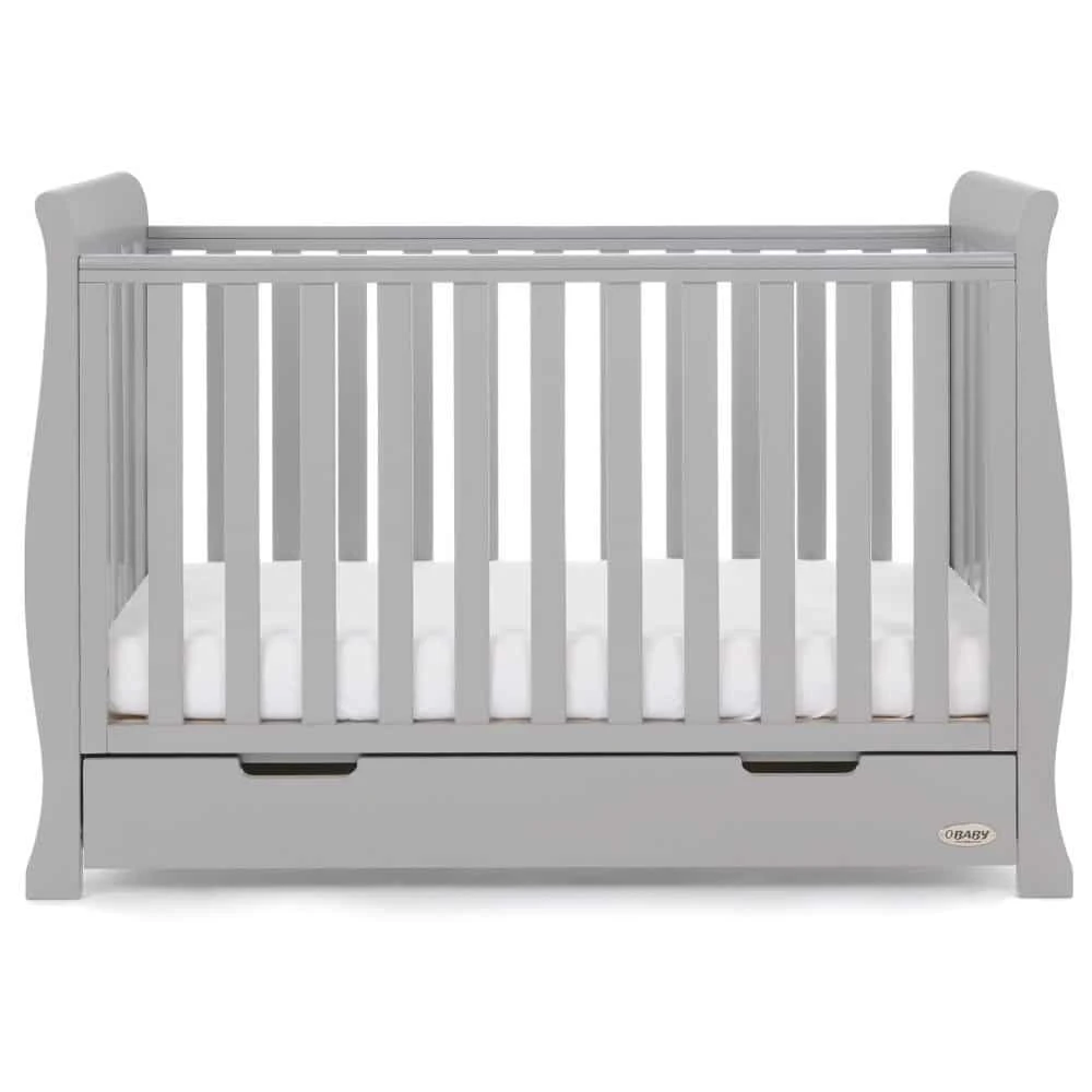 Obaby Stamford Mini Cot Bed 2 Piece Room Set – Warm Grey 10 Obaby Stamford Mini Cot Bed 2 Piece Room Set – Warm Grey - Image 8