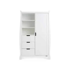 Obaby Stamford Luxe Nursery Room Set Builder – White 26 Obaby Stamford Luxe Nursery Room Set Builder – White -Baby Supplies Obaby Stamford Sleigh Double Wardrobe White 1