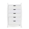 Obaby Stamford Sleigh Tall Chest Of Drawers – White 1 Obaby Stamford Sleigh Tall Chest Of Drawers – White -Baby Supplies Obaby Stamford Sleigh Tall Chest of Drawers White 2