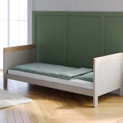 The Belstone Cot Bed Dove Grey And Oak -Baby Supplies RTEEEE