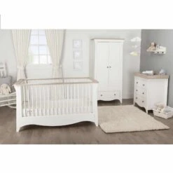 CuddleCo Clara 3 Piece Nursery Set β White/Ash