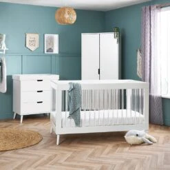 Obaby Maya 3 Piece Acrylic Nursery Room Set – White -Baby Supplies Roomset RETOUCHED Maya Acrylic0528 sq RGB LORES