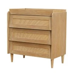 Tutti Bambini Japandi Chest Changer – Light Oak -Baby Supplies SDEFRGTY 3